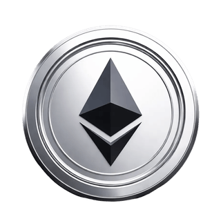 Floating ETH coin graphic representing Ethereum